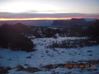 driving in Canyonlands- sunrise
