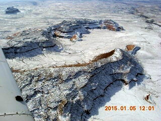 77 8v5. aerial - snowy canyonlands