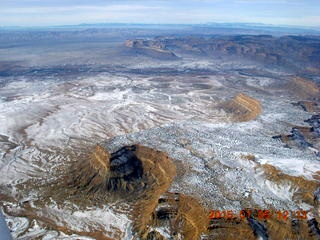 84 8v5. aerial - snowy canyonlands