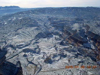 183 8v5. aerial - snowy canyonlands