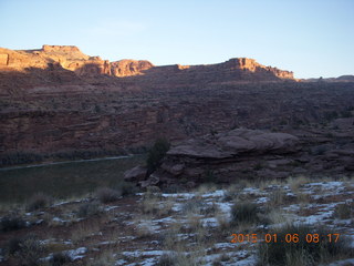 60 8v6. Porcupine Rim mountain-biking trail hike - sunrise - Colorado River