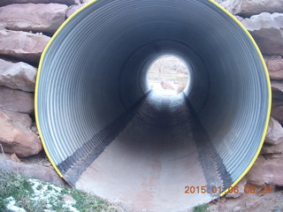 69 8v6. Porcupine Rim mountain-biking trail hike - bike tunnel