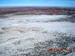 129 8v6. aerial - snowy canyonlands