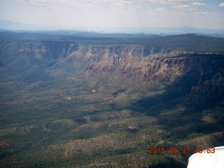 134 8zx. aerial - Winslow to Payson - Mogollon Rim