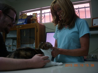 Krista Gibson, DVM, and Penny - (cat)