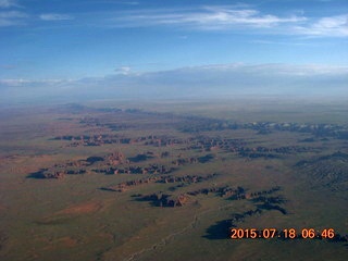542 91j. aerial - canyon creek bed on the way to Monument Valley