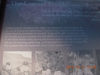 37 94x. Bryce Canyon sign with legend of coyote god