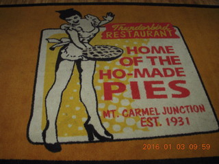 62 973. Thunderbird Restaurant in Mt. Carmel Junction, Utah - Home of the Ho-made Pies