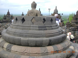 144 994. Indonesia - Borobudur temple - exposed bell Buddha