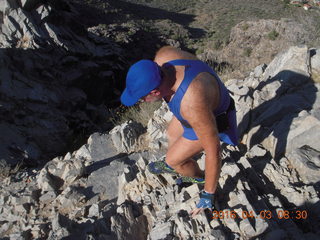 Blackett's Ridge hike - Adam taking a picture of two women