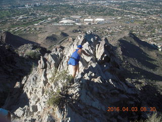 Blackett's Ridge hike summit - Adam