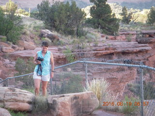 drive to ancient dwellings - Karen - Hanging Flume overlook