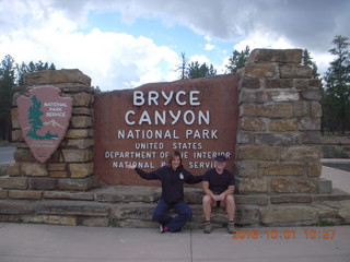 Bryce Canyon sunset + Adam with multicolor wig