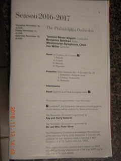 Philadelphia Orchestra program