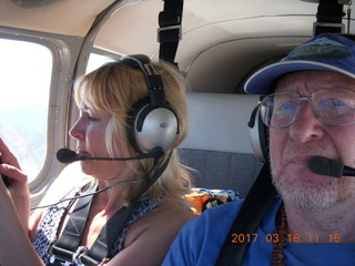 Kim T and Adam flying in N8377W