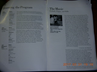 Philadelphia Orchestra program