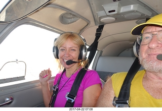 Kim T and Adam flying in N8377W