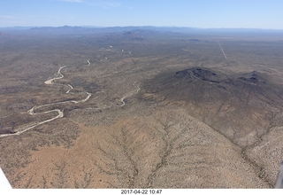 aerial - near Alamo Lake - ranch Kim went to