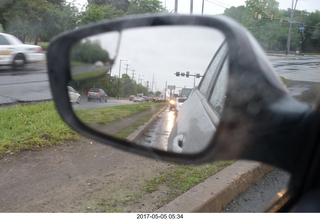 rear view of rainy Philadelphia