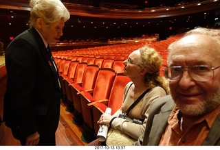 Betsy, Antoinette, and Adam in the mirror at the Academy
