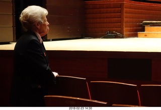 Betsy, Antoinette, and Adam in the mirror at the Academy