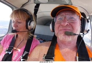 Kim and Adam flying in N8377W