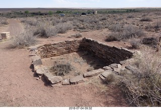 78 a03. Petrified Forest National Park - old adobe dwellings