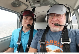 David Marcus flying N8377W with Deborah and Adam