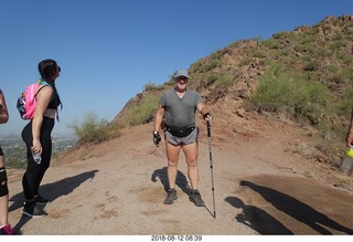 NH2T hike - Camelback Cholla - Adam with hiking stick