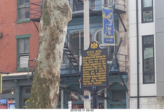 Philadelphia - historical stuff - Betsy Ross house - sign