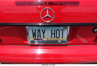 license plate WAY HOT
