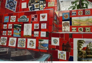 278 a0e. Rio de Janeiro - city tour Lapa Steps (Selar�n's Staircase)