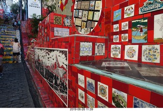279 a0e. Rio de Janeiro - city tour Lapa Steps (Selar�n's Staircase)