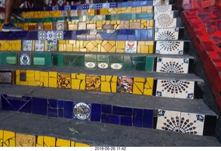 285 a0e. Rio de Janeiro - city tour Lapa Steps (Selar�n's Staircase)
