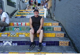 303 a0e. Rio de Janeiro - city tour Lapa Steps (Selar�n's Staircase) + Adam