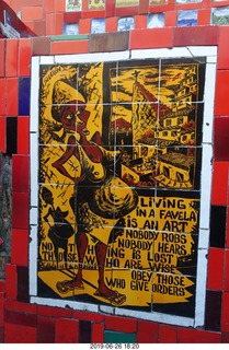 307 a0e. Rio de Janeiro - city tour Lapa Steps (Selar�n's Staircase)