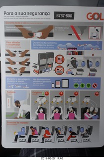 14 a0e. airline flights from Rio de Janeiro to Iguazu - card in portuguese