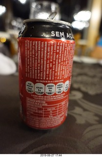 275 a0e. Recanto Cataratas Hotel - restaurant - Coke Zero can