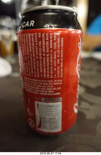 276 a0e. Recanto Cataratas Hotel - restaurant - Coke Zero can