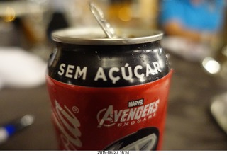 277 a0e. Recanto Cataratas Hotel - restaurant - Coke Zero can