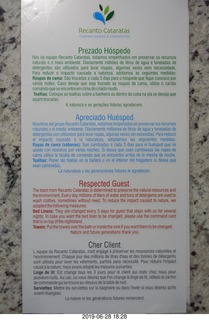 2 a0e. iguazu falls hotel - sign