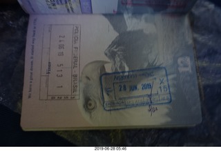 21 a0e. Brazil and Argentina stamps in my passport