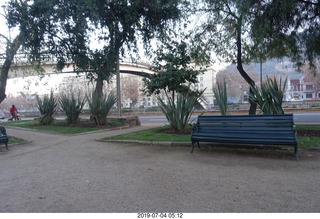 12 a0f. Chile - Santiago park - morning run - bridge