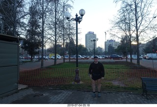 14 a0f. Chile - Santiago park - morning run + Adam