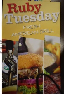 39 a0f. Chile - Santiago Airport - Ruby Tuesday menu