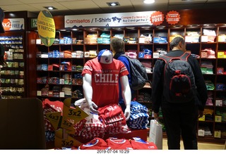 45 a0f. Chile - Santiago Airport - souvenir store - no eclipse t-shirts