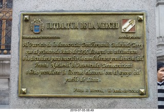 243 a0f. Peru - Lima tour - beautiful church - sign