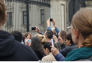 303 a0f. Peru - Lima tour - changing of the guard - cell phone photographers