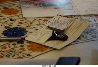 448 a0f. Peru - Aranwa hotel - special key for Dave and Lynn