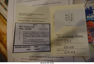 451 a0f. Peru - Aranwa hotel room key data